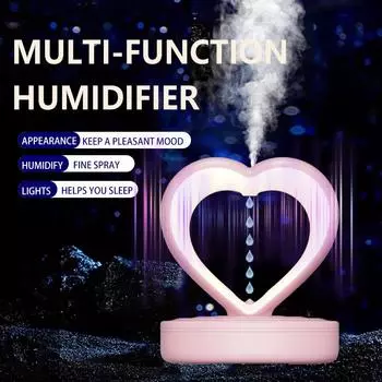 2024 New Anti-gravity Humidifier Low Noise Sleep Atmosphere Lamp 800ML Large-capacity Water Tank Household Desktop Air Purifier белый