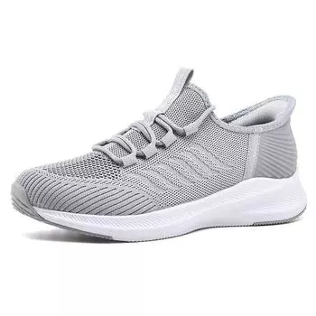 2024 New Anti slip and Durable One Foot Pedal Men s Large Size Sports Shoes Technology Flying Weaving Running Shoes Men s 39 чёрный
