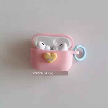 2024 New Arrival Airpods4 Earphone Case Minimalist Ins Wind Niche Style Airpods3 Silicone One-Piece Drop-Resistant Pro Generation Classy Dust Plug Apple AirPods1/2 Pink + circle hanging buckle