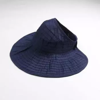 2024 New Arrival Hat Female Summer K-style Easiest for Match UV Protection Sun Hat Outdoor Sun Protection Big Brim Covering Face Female in Navy blue Adult adjustable