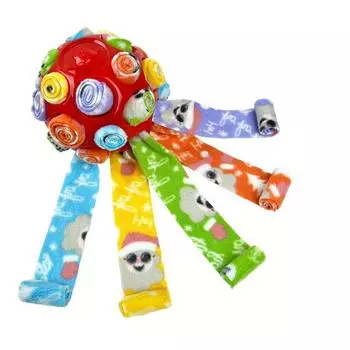 2024 New Arrival Pet Supplies Smell Ball Leakage Food Molar Anti-Disassembly House Cat Dog Toy Source Factory Red Ball Print