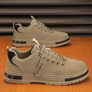 2024 New Autumn Men s Shoes Trendy and Versatile Workwear Lace-Up Closure Fashionable Work Shoes for Men 40 чёрный