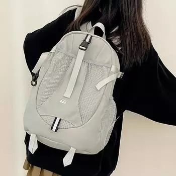 2024 новый рюкзак повседневный универсальный рюкзак большой вместимости студенческий легкий школьный рюкзак компьютерная сумка дорожный рюкзак 29*20*41 серый