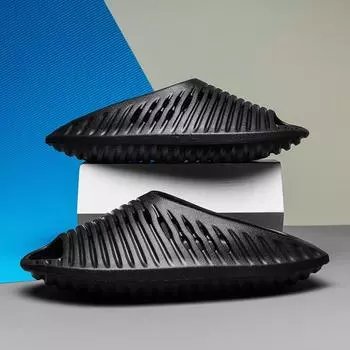 2024 New Beach Slippers Couple Style Summer Cool Fashion Slippers Indoor and Outdoor Anti slip Slippers Beach Shoes 39 бежевый