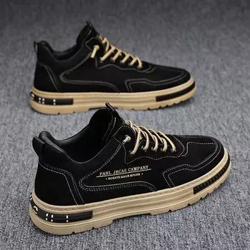 2024 new board shoes Korean version of casual sports versatile autumn work kitchen spring non-slip men s shoes trendy shoes 39