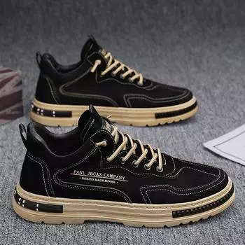 2024 new board shoes Korean version of casual sports versatile autumn work kitchen spring non-slip men s shoes trendy shoes 39