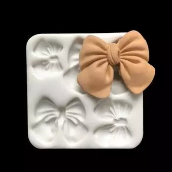 2024 New Bow Knot Resin Art Molds Silicone Fondant Mould Cake Decoration Tools Pastry Kitchen Baking Accessories Set серый