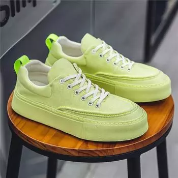 2024 Новые дышащие парусиновые туфли, дышащие и универсальные зеленые повседневные туфли для сноуборда, модная мужская спортивная обувь, размер 39-44 39 зелёный