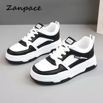 2024 New Breathable Leather Sneakers Spring and Summer Casual Women Shoes Large Size 42 Height Increase Wear Slip-on Shoes 35 хаки