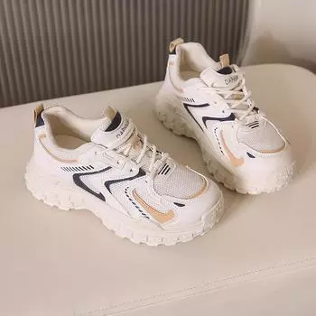 2024 New Breathable Mesh Flats Sneakers Fashion Outdoor Female Footwear Simple Round Toe Run Shoes 35 серебряный