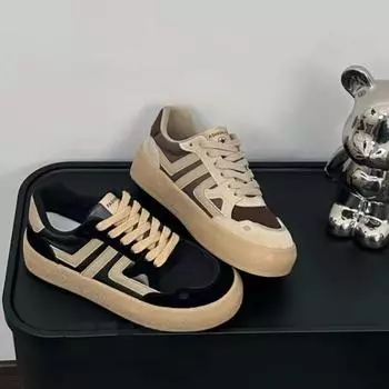 2024 new casual trend versatile women s shoes 6356 35 бежевый