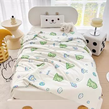 2024 New Children s Summer Quilt Knitted Cotton Summer Quilt Kindergarten Duvet Ice Cream Summer Quilt Airable Cover 120x150cm