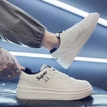 2024 New Classic Little White Shoes Men s Trendy Super Lightweight Casual Board Shoes Youth Flat Bottom Breathable Sports Shoes 39