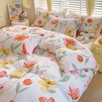 2024 New Cotton Printed Single Bed Cover Series Soft and Comfortable Breathable 160x210cm 220x240cm Bed Cover 150x200cm 1pcs