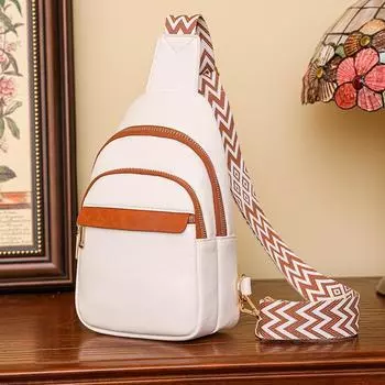 2024 Новая сумка через плечо, женская нагрудная сумка в стиле ретро, повседневная трендовая сумка на одно плечо, универсальная модная нагрудная сумка, корейская сумка через плечо