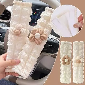 2024 New Cute Car Seat Belt Shoulder Cover Car Interior Soft Cute Anti-Stranglehold Cover Protective Women s J8Y3
