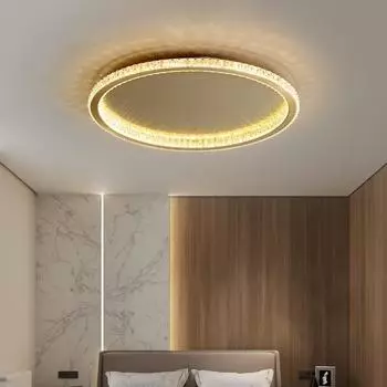 2024 new dimming ceiling lights round light luxury bedroom lamp simple modern study living room led ceiling lamp decor furniture Warm White