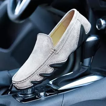 2024 new Doudou shoes men s breathable casual leather shoes Korean version one-pedal lazy shoes soft-soled versatile driving shoes 38