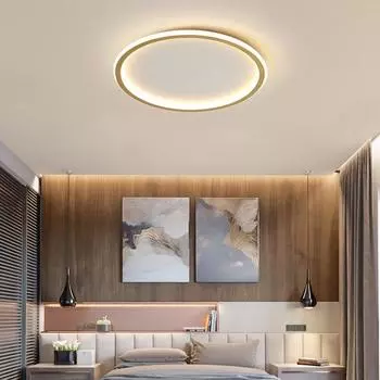 2024 New Edge Emitting Minimalist Thin Ceiling Lamp Black White LED Decorative Lighting Fixtures Ceiling Lights for Living Room 3 lights