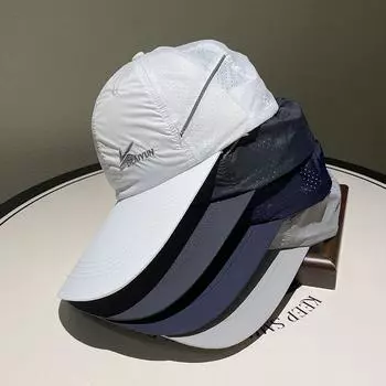 2024 новая тонкая быстросохнущая шляпа с удлиненными полями для мужчин и женщин, кепка с козырьком для защиты от солнца, дышащая бейсболка, повседневная Adjustable чёрный