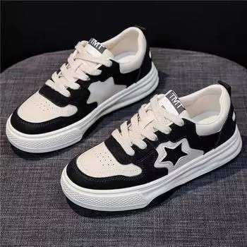 2024 new fashion thick baseplate shoes women s autumn niche versatile casual sports little white shoes women 36 коричневый