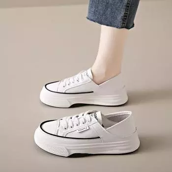 2024 New Fashion Thick-soled Slip-on Women s Korean Style Comfortable Sneakers, Sports Shoes, Casual Women s Shoes Zapatillas 35 хаки