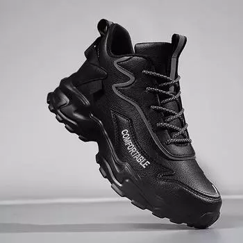 2024 New Fashion Versatile Sneakers Breathable Casual Lace-Up Outdoor casual shoes zapatos para hombres 39 чёрный