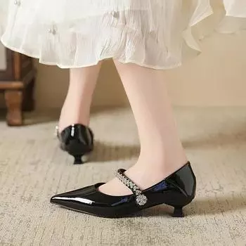 2024 Новые модные женские туфли на высоком каблуке с острым носком на шпильках, сексуальные универсальные женские туфли для вечеринок, мюли, женская обувь Zapatos 35 бежевый