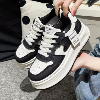 2024 New Fashion Women s Sneakers Low-top Vulcanized Shoes Comfortable Casual Shoes Street Couple Skateboard Shoes 35 бежевый