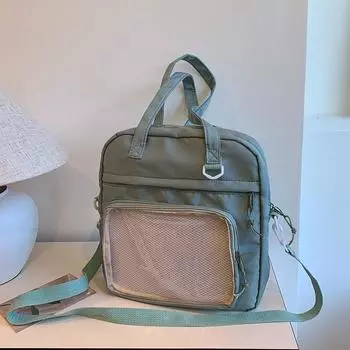 2024 новая модная и милая сумка на одно плечо прозрачная сумка-мессенджер большой вместимости повседневная женская сумка студенческая женская сумка чёрный