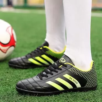 2024 new football shoes children s boys and girls outdoor sports shoes mesh broken nails primary school students broken nails sports shoes 32 yards