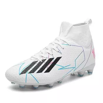 2024 new football shoes men s broken nails lace-up TF training shoes long nails sneakers adult wear-resistant football sneakers 35