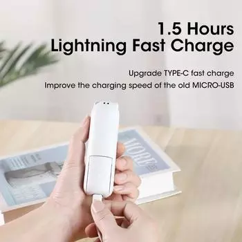 2024 New Handheld Folding Electric Fan USB Rechargeable Fan Mobile Phone Charging Bank Mini Fan Portable Camping Small Fans
