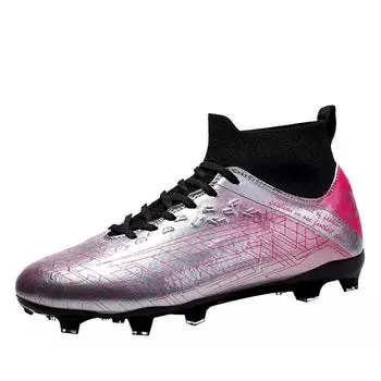 2024 new high-top football shoes student professional training long spike shoes youth broken spike football shoes 35