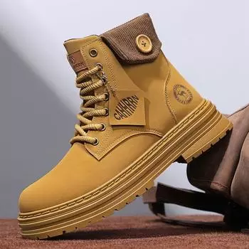 2024 new high-top men s boots British style Martin boots men s casual trendy boots men s tooling locomotive boots autumn and winter 39