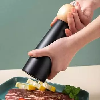 2024 New Household Round-head Manual Pepper Mill Grinding in One Second External Adjustment Ceramic Material Kitchen Tool