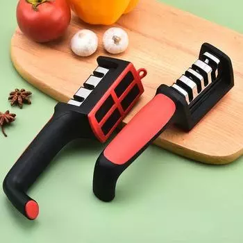 2024 NEW Kitchen 3/4-Segment Knife Sharpener Household Multi-Functional Hand-Held 3/4-Purpose Black Sharpening Stone XXL