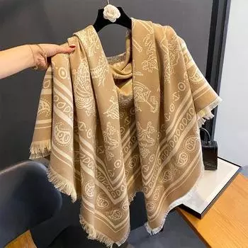 2024 Новая корейская версия новой шали большого размера, элитный подарок для женщин для шарфов-шаль 132x134cm