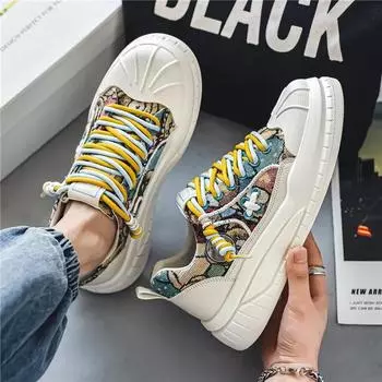 2024 Новые мужские туфли на шнуровке из вулканизированной стали, осенние туфли на плоской подошве разных цветов, повседневные и удобные, большие размеры 39-44, спортивная обувь 39 коричневый