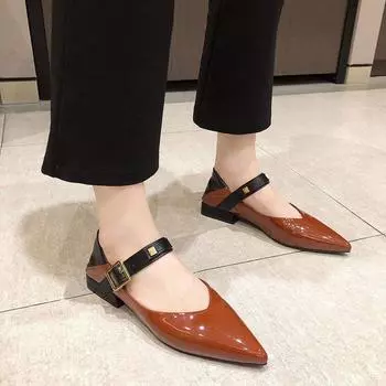 2024 New Ladies Shoes Basic Lace Up Women s High Heels Square Heel Pointed Toe Pumps Solid Color Shoes Women Heels Women 35 чёрный