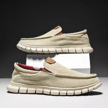 2024 new loafers released, men s large-size foot-fitting men s casual shoes, hot-selling old Beijing cloth shoes in foreign trade 39 темно серый