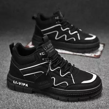 2024 new Martin boots men s shoes winter high-top warm cotton shoes tooling boots outdoor mountaineering desert combat boots 39 чёрный