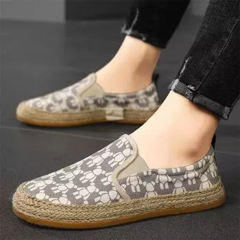 2024 New men Fashion Versatile wear resistant Slip-On Driving Casual Shoes 39 бежевый