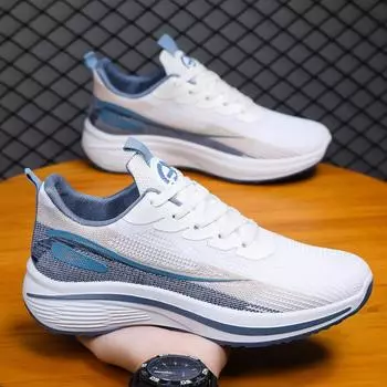 2024 New Men s Shoes Breathable Sports and Casual Shoes Soft Sole Anti slip Korean Versatile Fashion and Trendy Shoes sneakers 39 белый