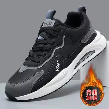 2024 new men s shoes dad shoes winter versatile casual sports shoes fleece warm light soft shock absorption non-slip running shoes 39