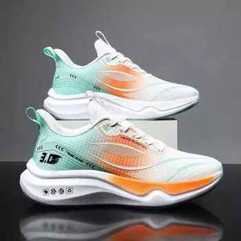 2024 new men s shoes fly-woven mesh running sports shoes casual versatile trendy shoes comfortable and lightweight soft-soled running shoes 39