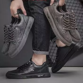 2024 new men s shoes new casual versatile sports and leisure, board shoes popular trendy shoes NT8825 39 коричневый