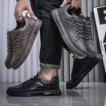 2024 new men s shoes new casual versatile sports and leisure, board shoes popular trendy shoes NT8828 39 коричневый