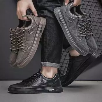 2024 new men s shoes new casual versatile sports and leisure, board shoes popular trendy shoes NT8823 39 коричневый