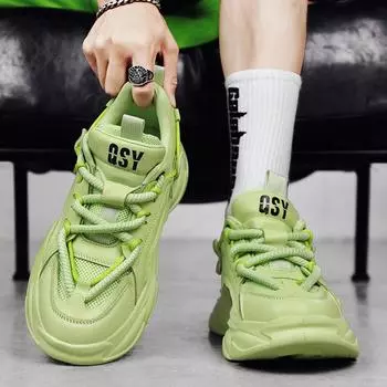 2024 new men s shoes new casual versatile sports and leisure, board shoes popular trendy shoes T01 39 зелёный